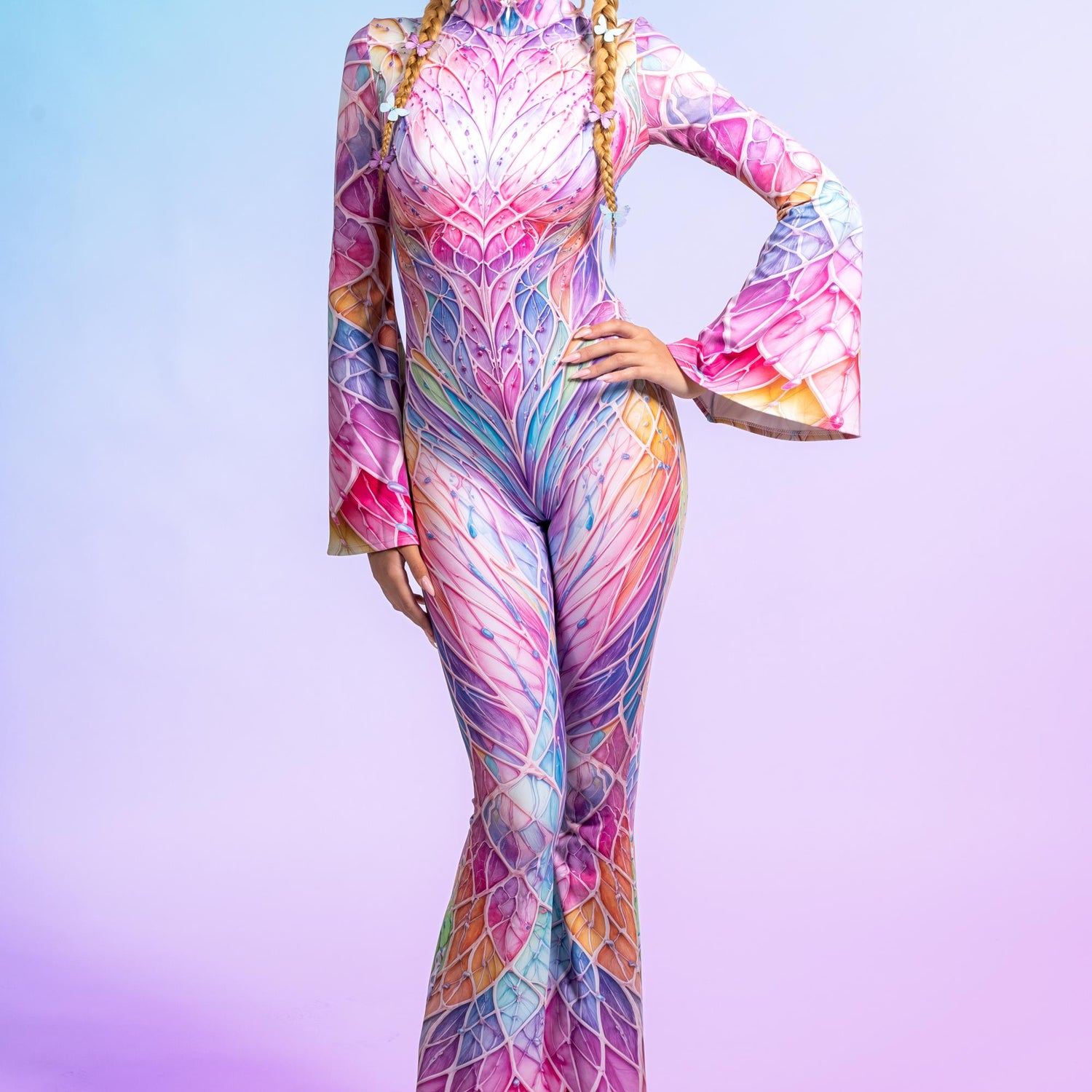 Soft Magic Bell Sleeve Costume Pink