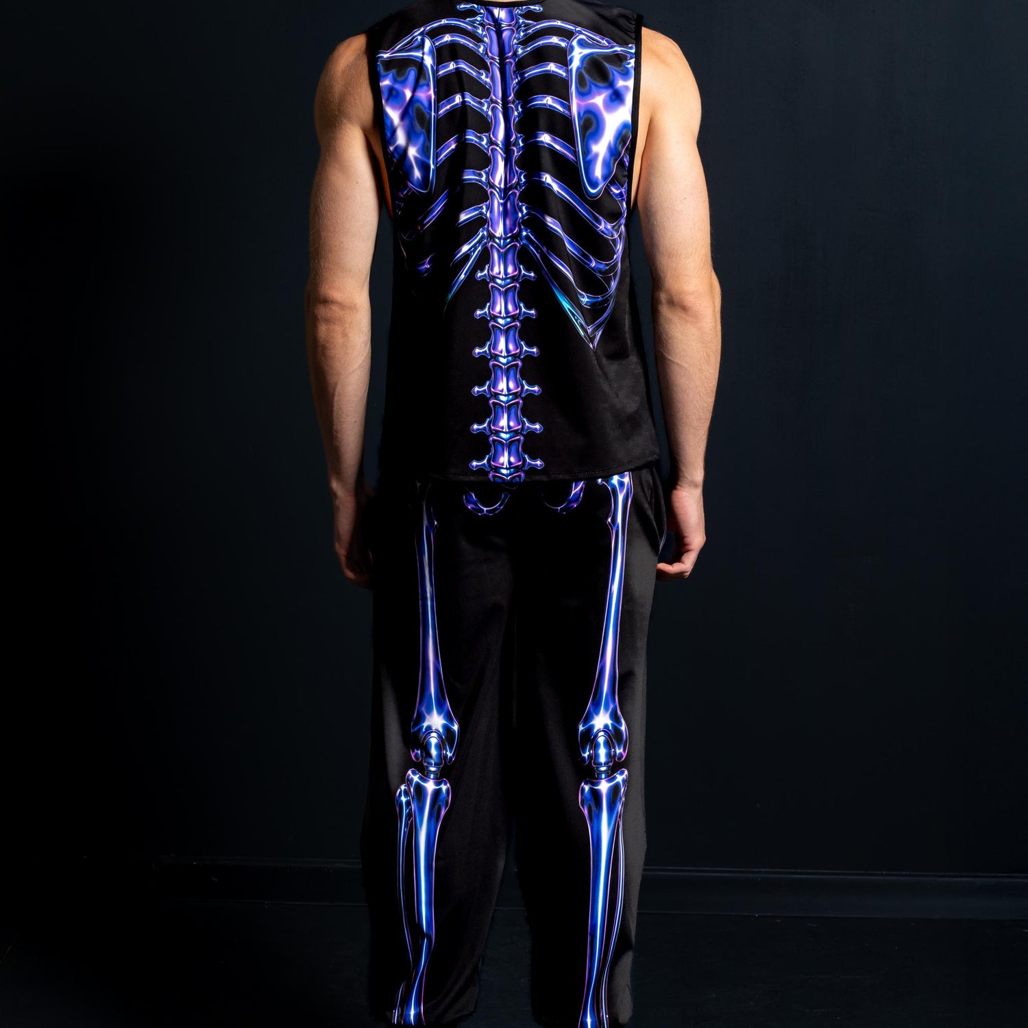 Groovy Skeleton Male Cuff Pants Lycra