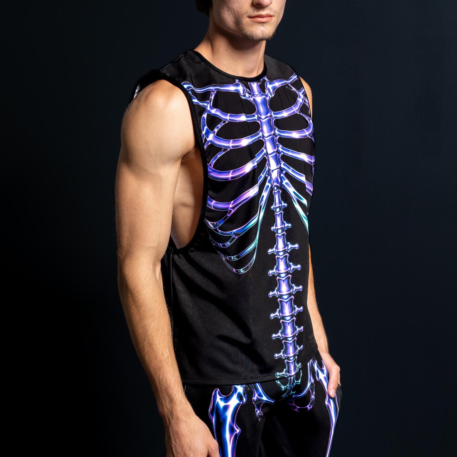 Men Groovy Skeleton Male Muscle Set