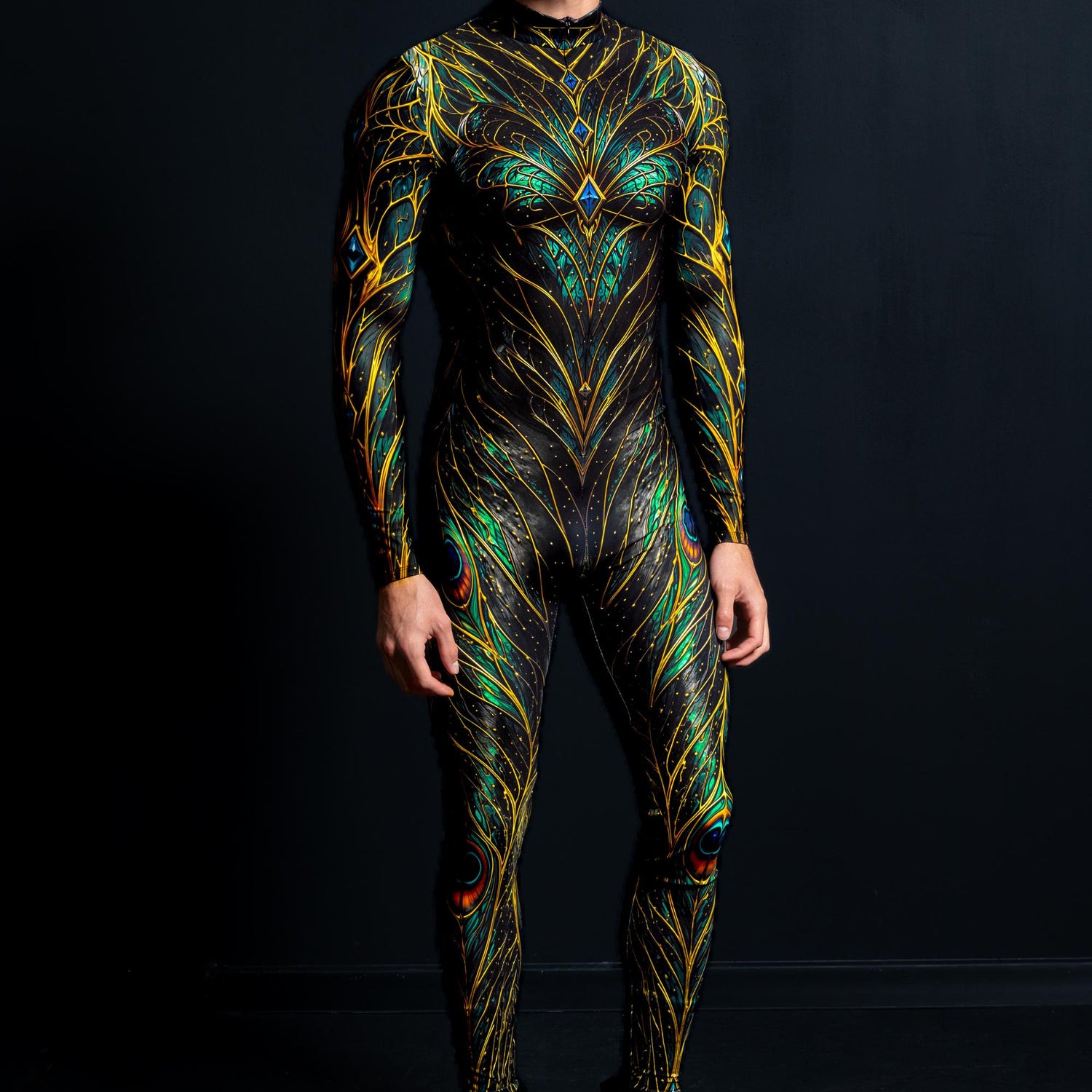 Mystic Feather Male Costume Green, Yellow