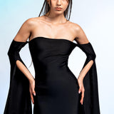 Dark Devotion Off Shoulder Gown Dress