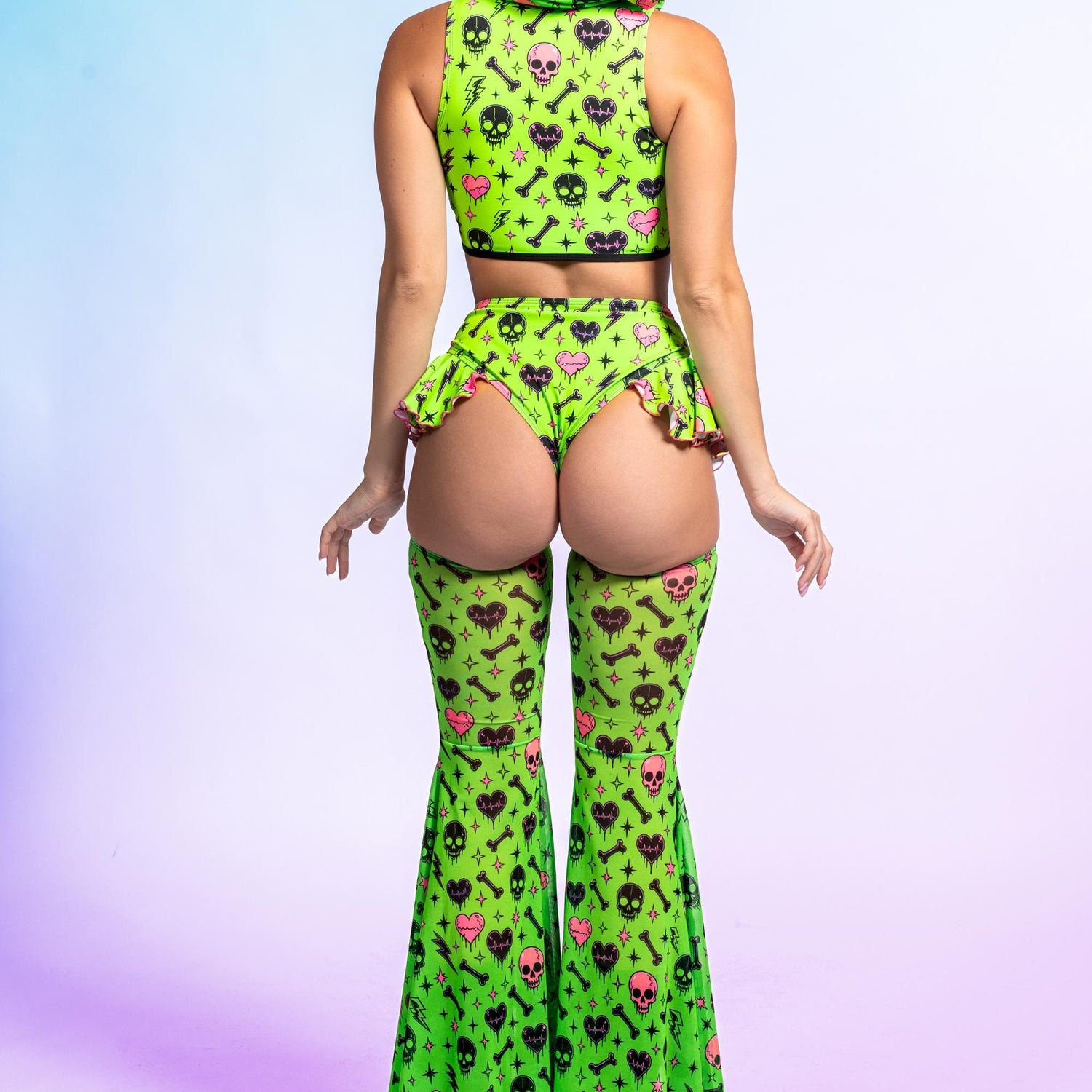 Heart Attack Butterfly Shorts Lycra, UV Reactive