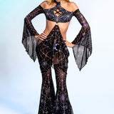 Weaver's Curse Choker Bellsleeve Top