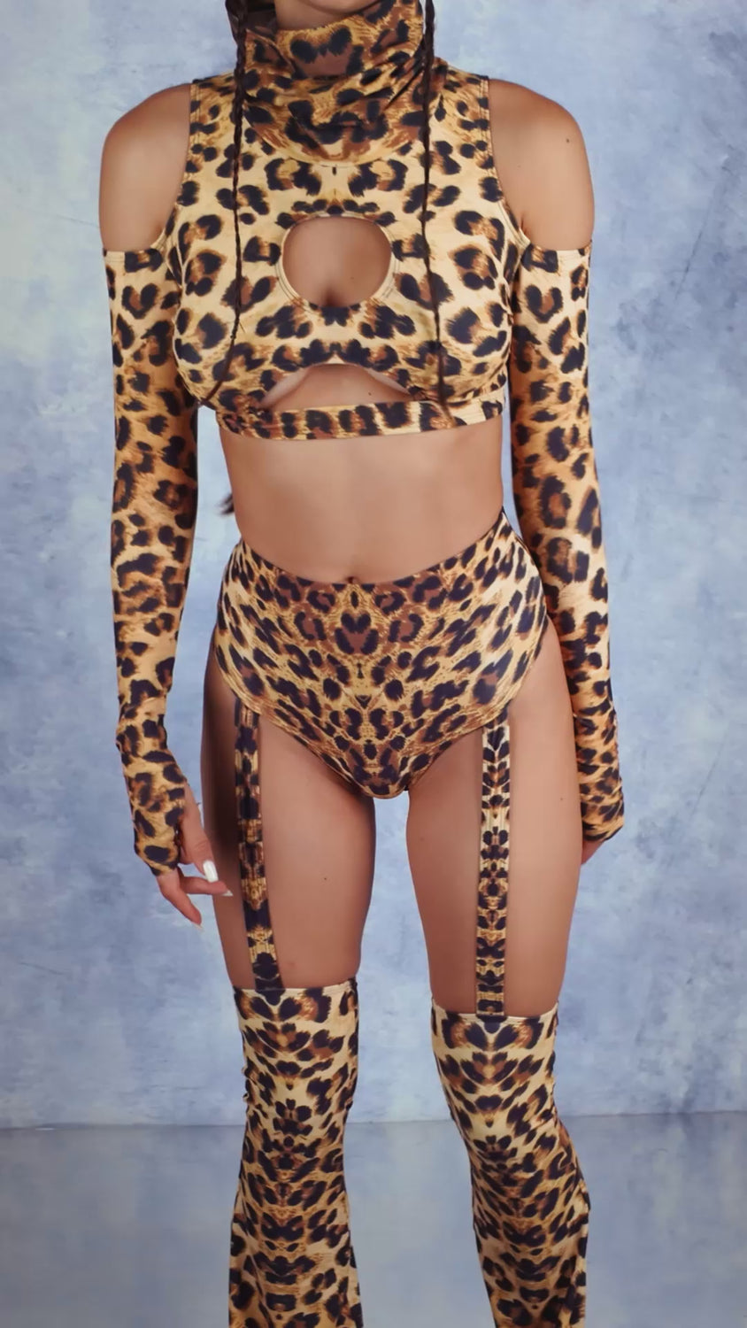 Cheetah	Cold Shoulder Top 6