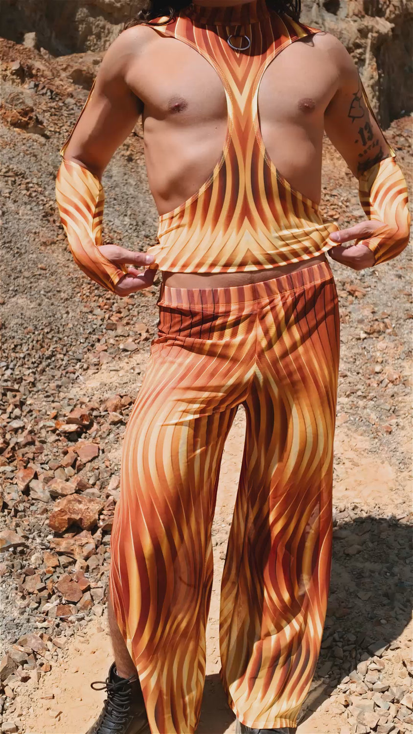 Men Desert Gold Male Cutout Top