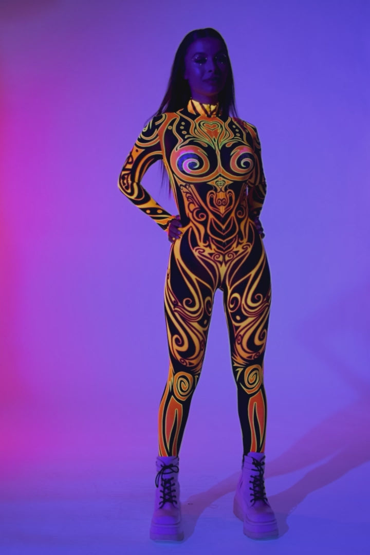 Warrior Paint Mesh Costume 7