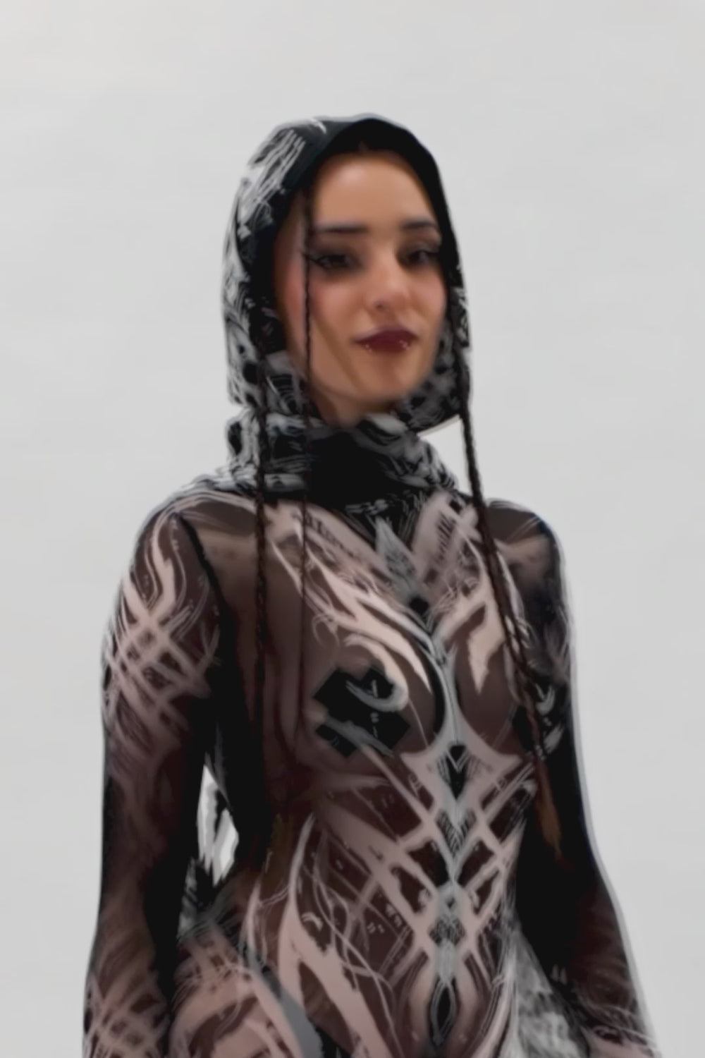 Blood Moon Ritual Hood Scarf 6