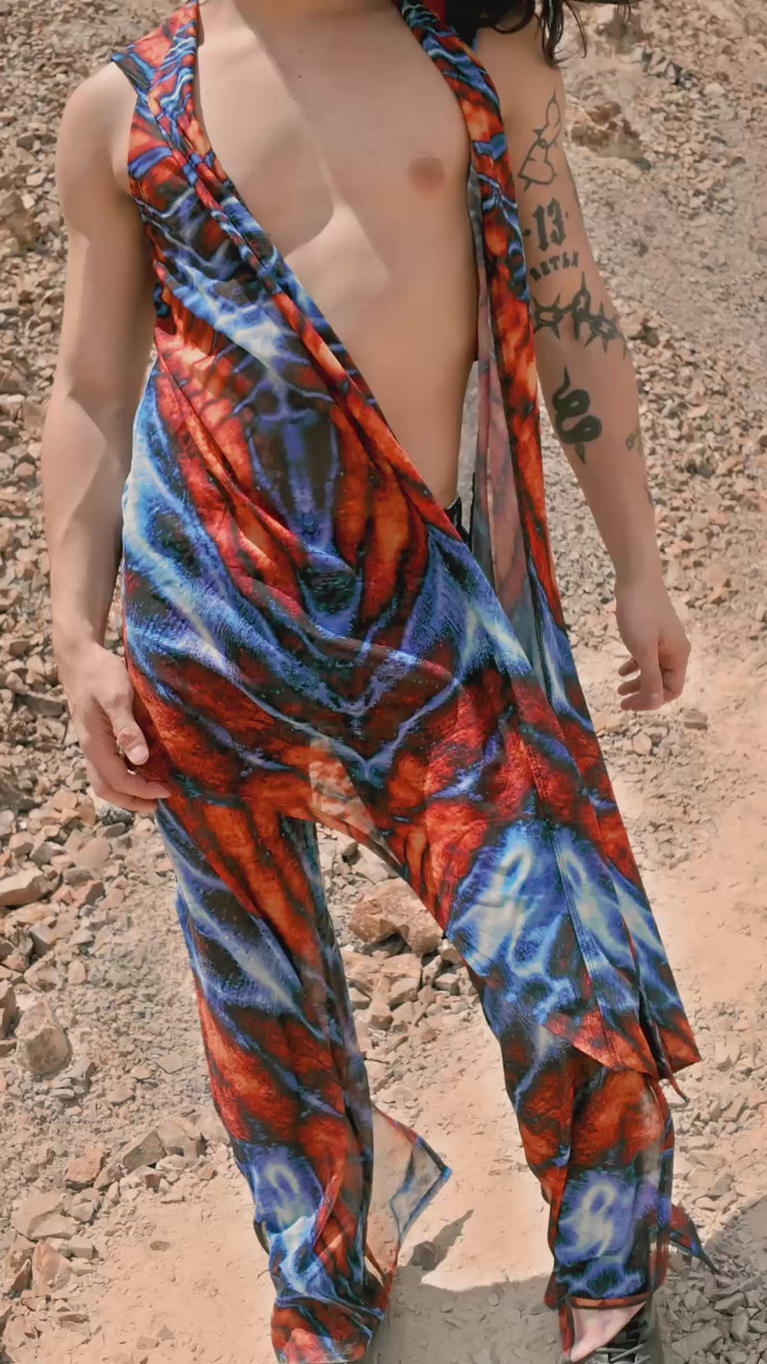 Men Magnium Blaze Mesh Male Hooded Vest