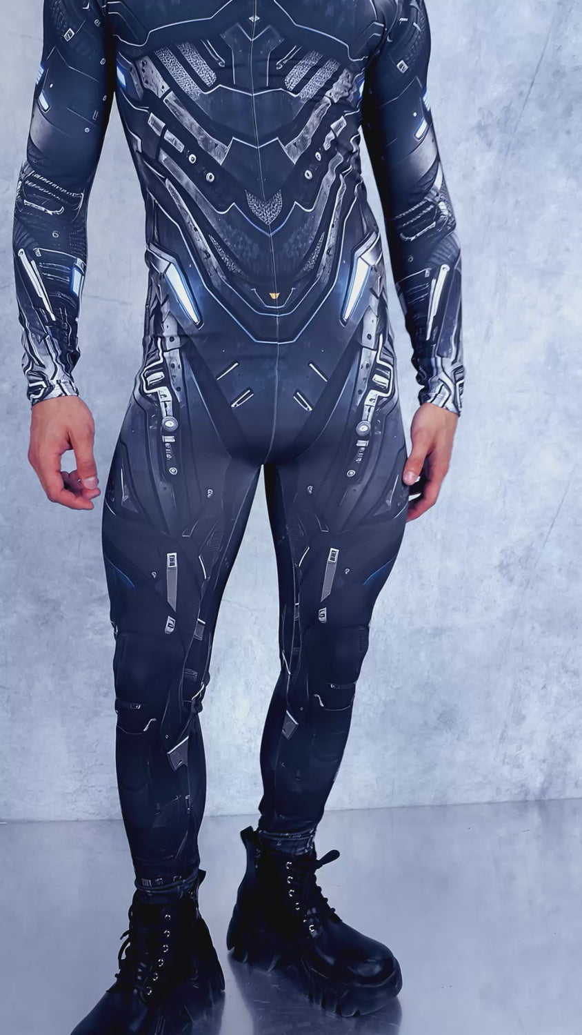 Technobot Male Costume Lycra