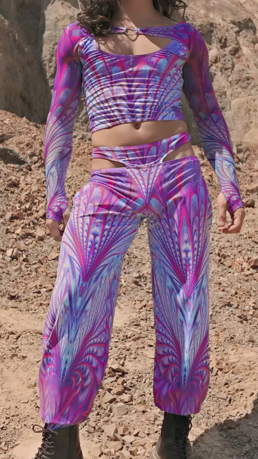 Men Desert Glow Male Cutout Pants Set