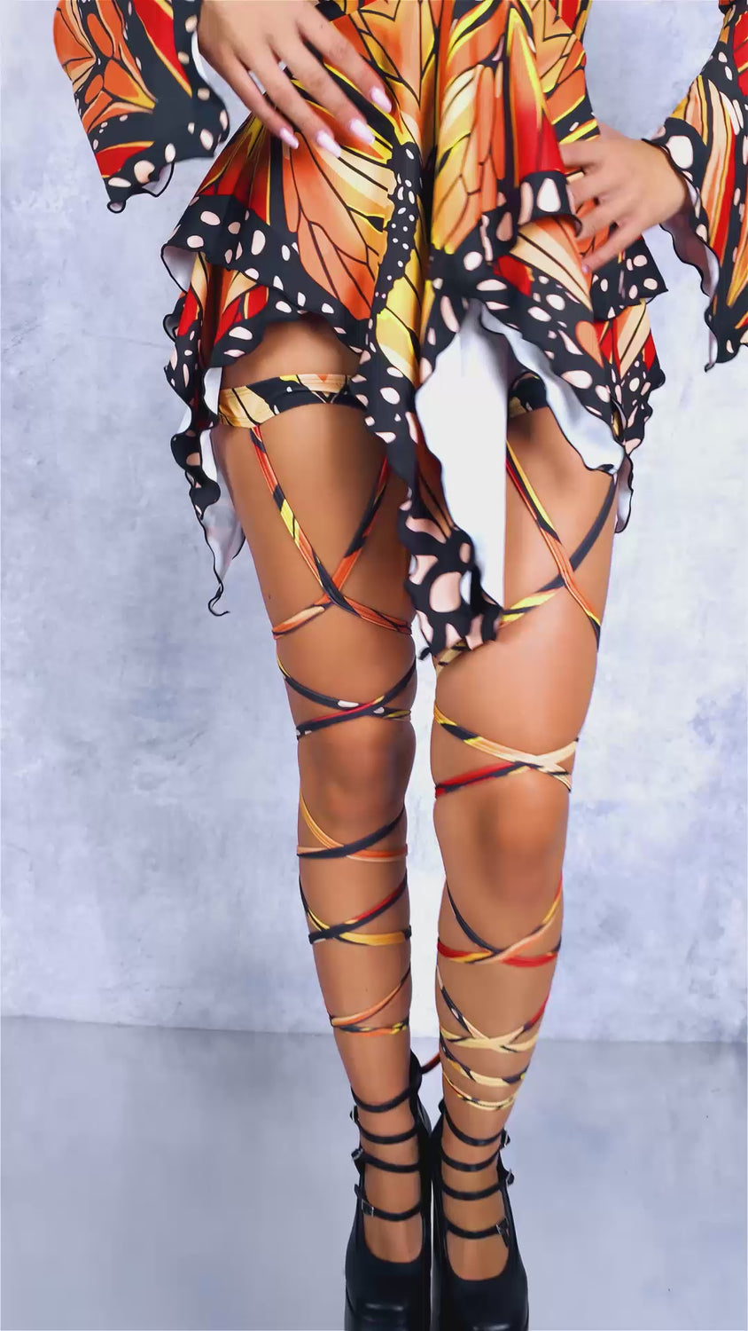 Women Autumn Butterfly Pixie Dress