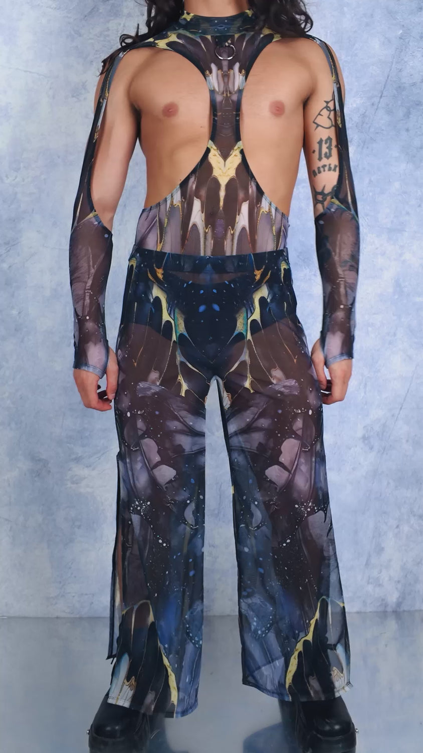 Men Dream of Darkness Male Cutout Top
