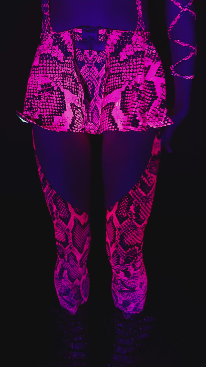 Poisonous Pink Micro Buckle Skirt 9