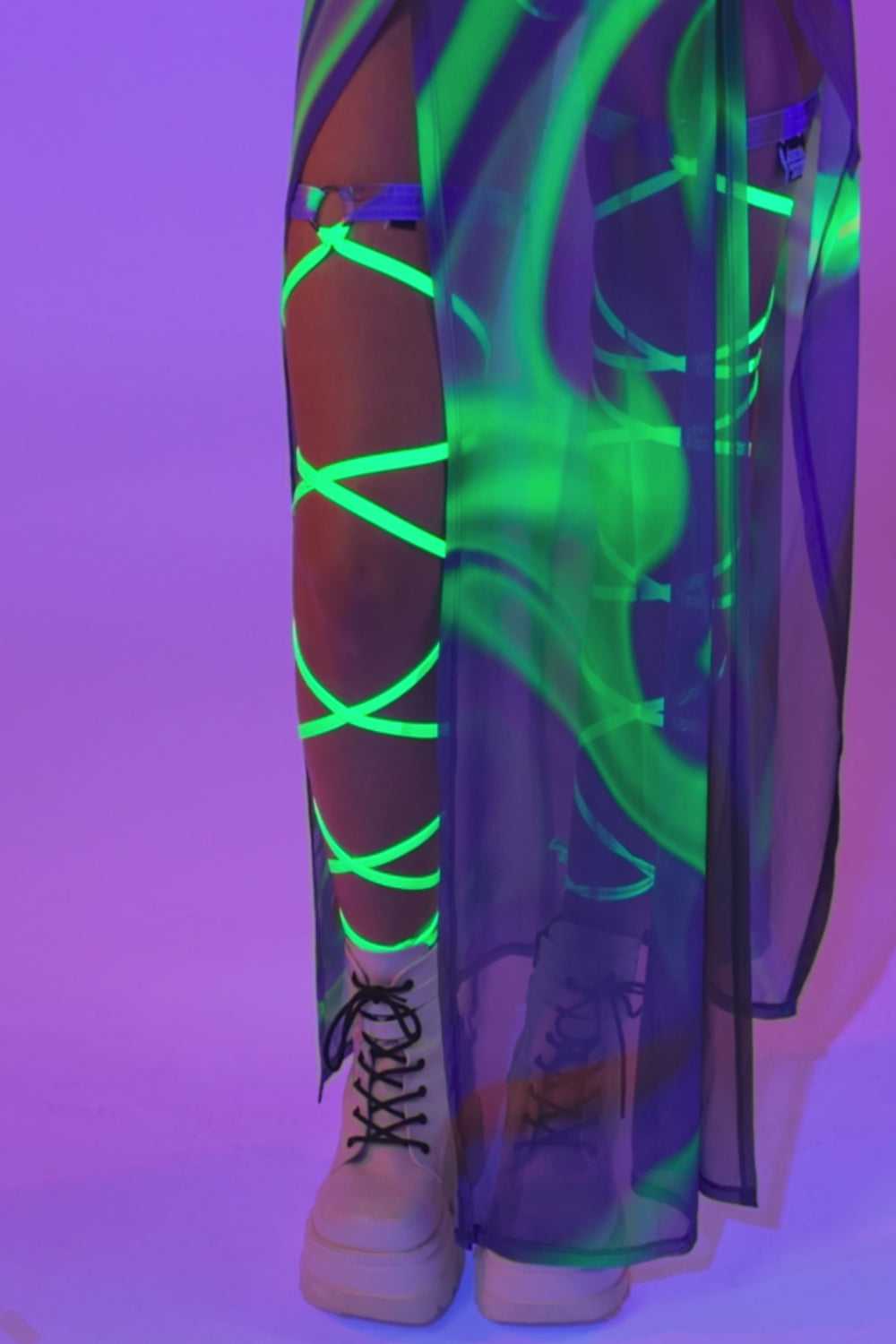 Toxic Potion Mesh Duster Skirt 13