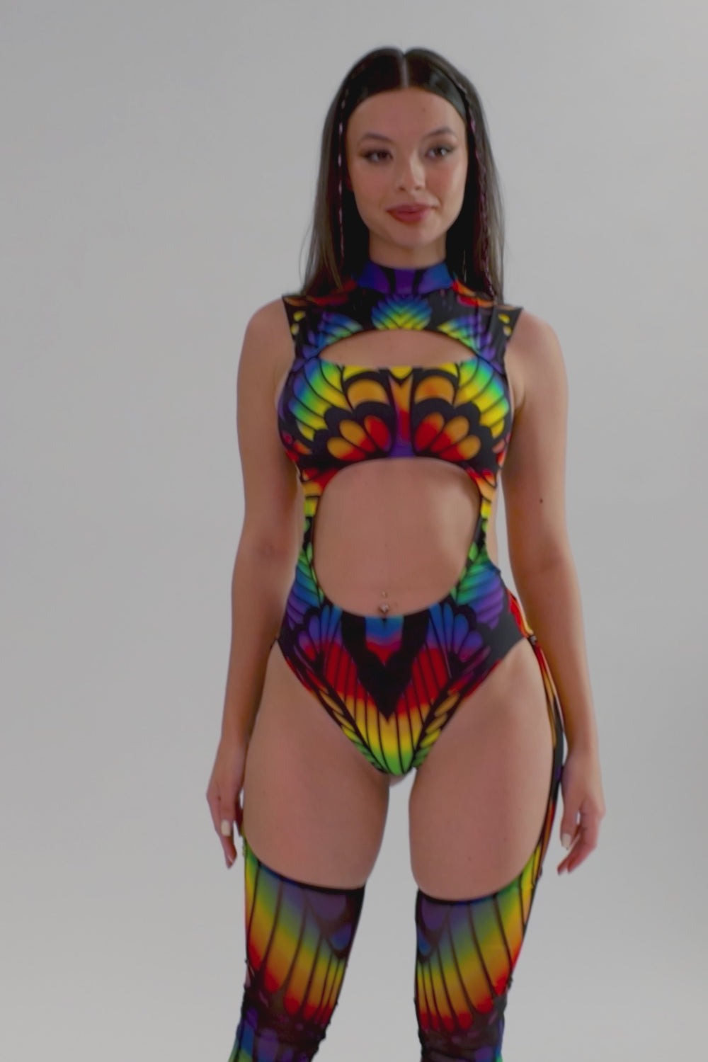 Rainbow Quiver Chaps Leotard 7