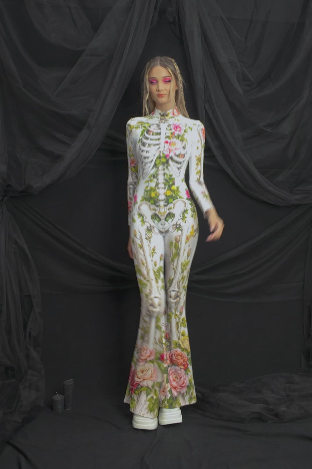 Dead In Bloom Wide Leg Costume Lycra