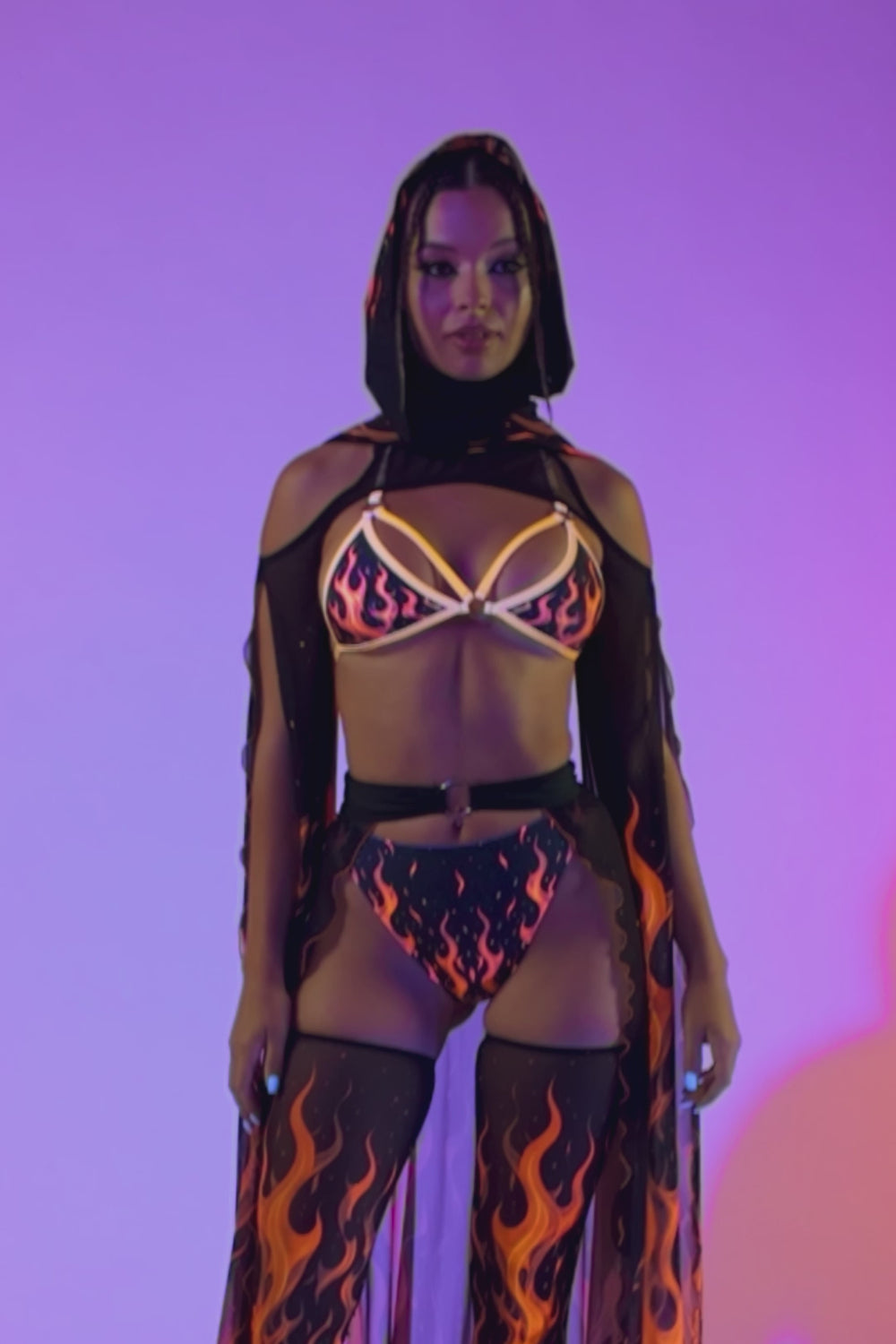 Burn Up Open Front Skirt 11