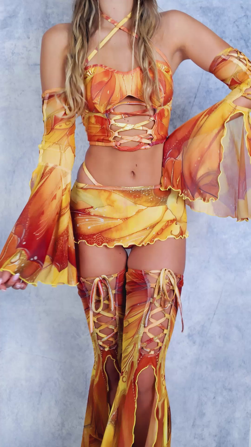 Fairy Aura Citrine Corset Flared Set 6