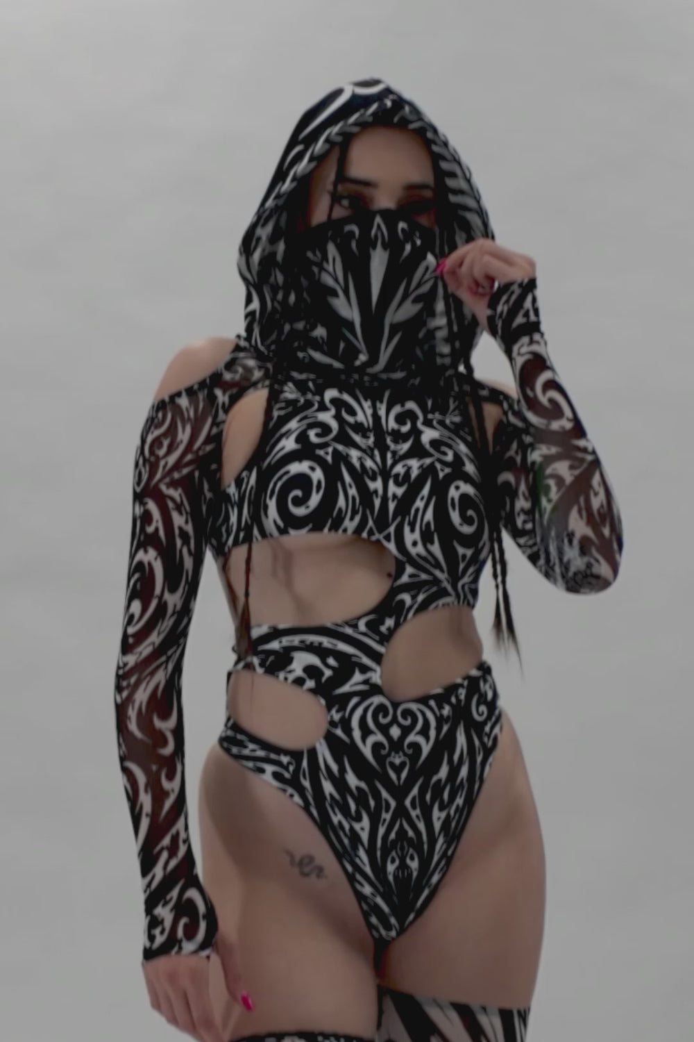 Ivory Shaman Asymmetrical Bodysuit 9