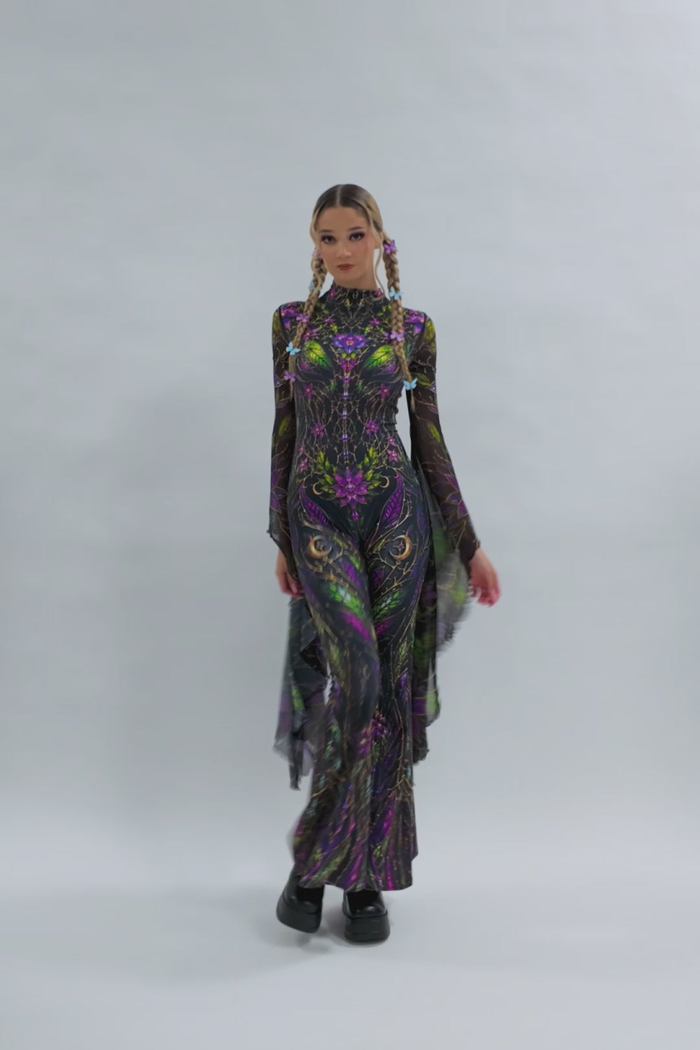 Women Nightshade Fairy Open Back Costume