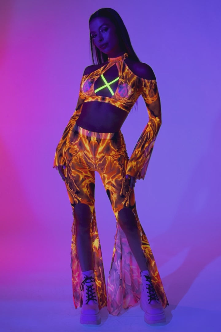 Up In Flames Flared Slit Set 10