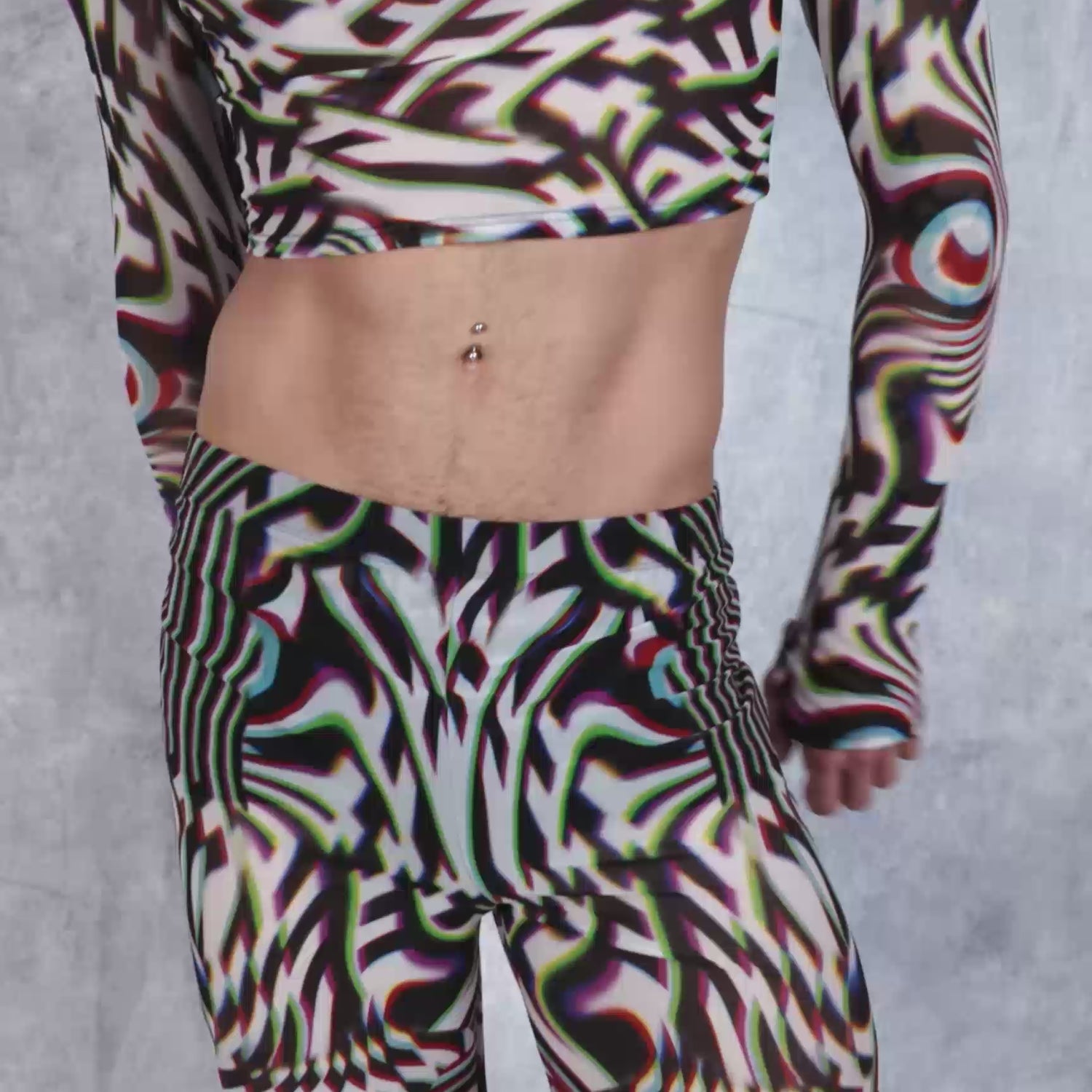 Enhanced Mesh Male Split Pants 7