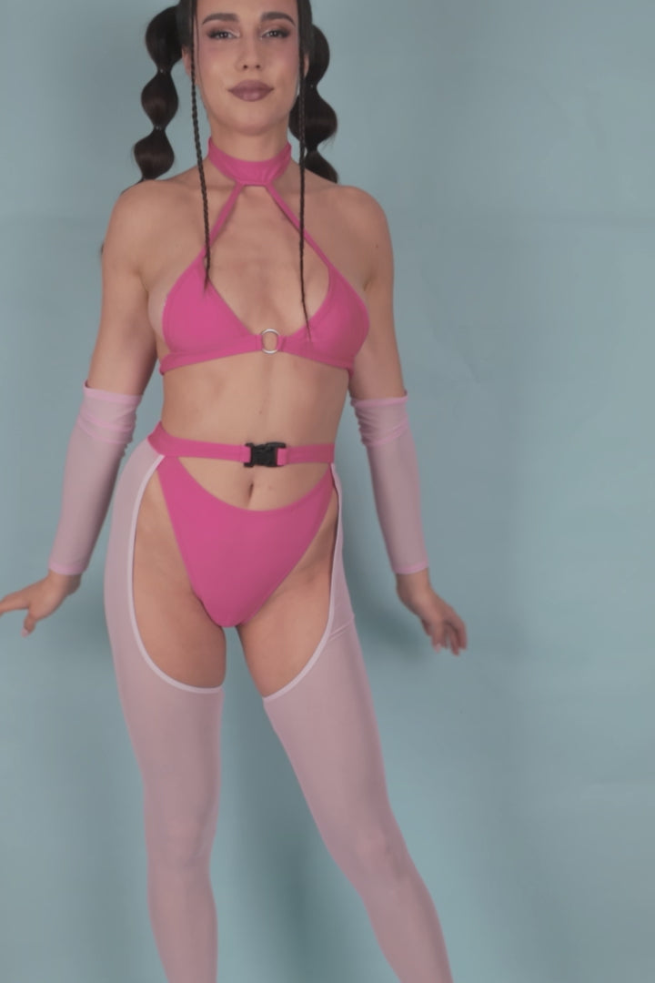 Cotton Candy Choker Chaps Set 7