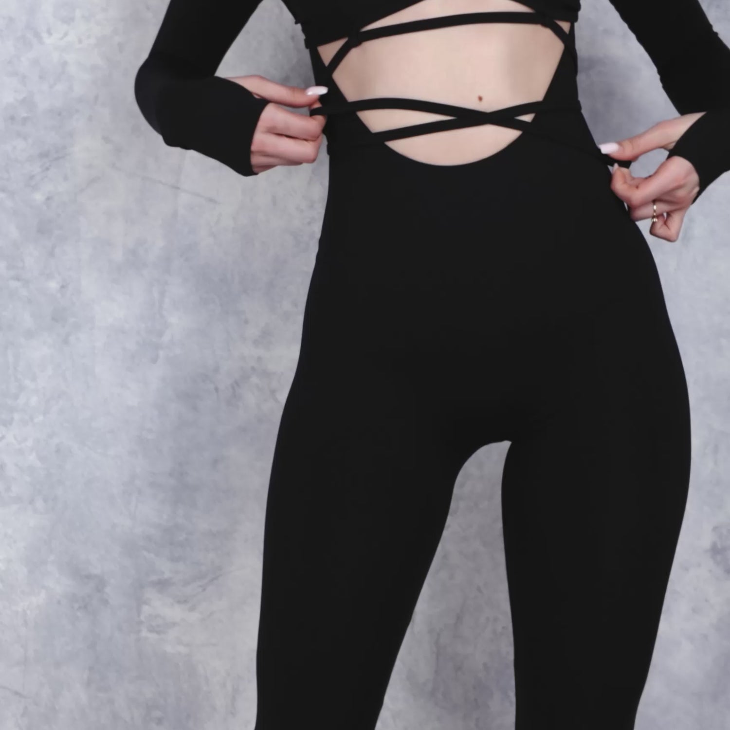 Women Just Black Open-Heart Costume