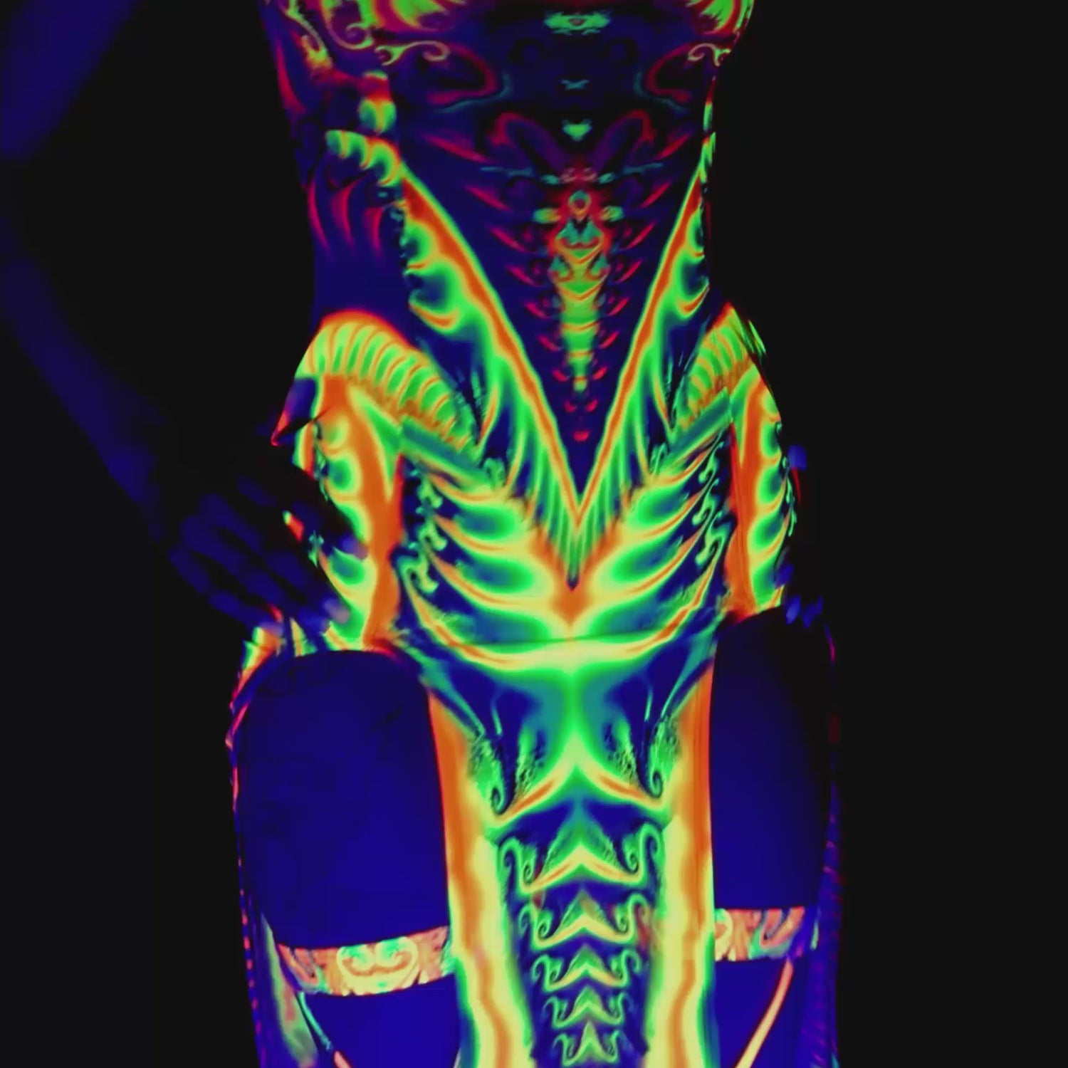 Fraktal-palooza Mesh Keyhole Dress 8