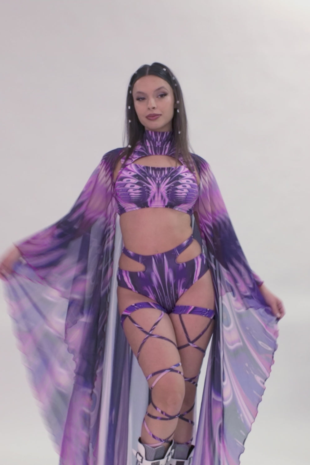 Zapped Cutout Rave Shorts 8