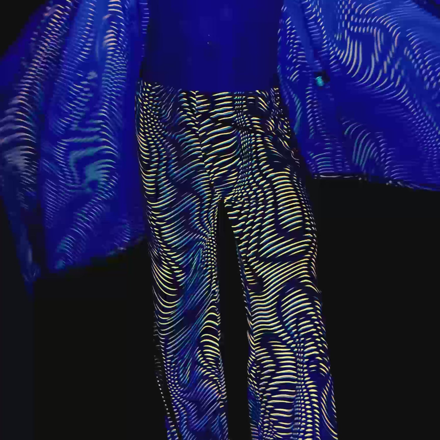 Men Reflektor Mesh Male Split Pants