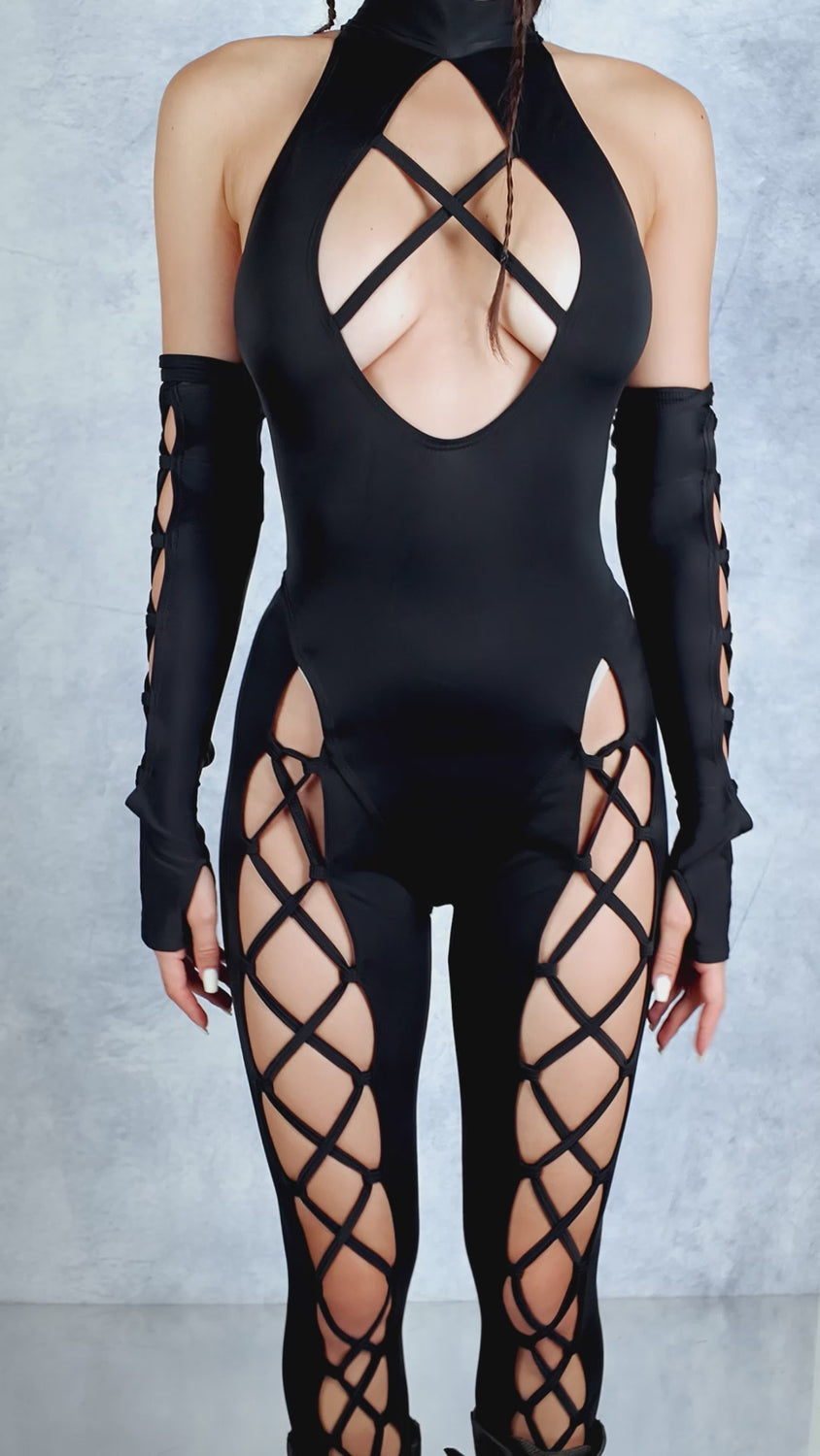 Just Black Criss-Cross Jumpsuit 6