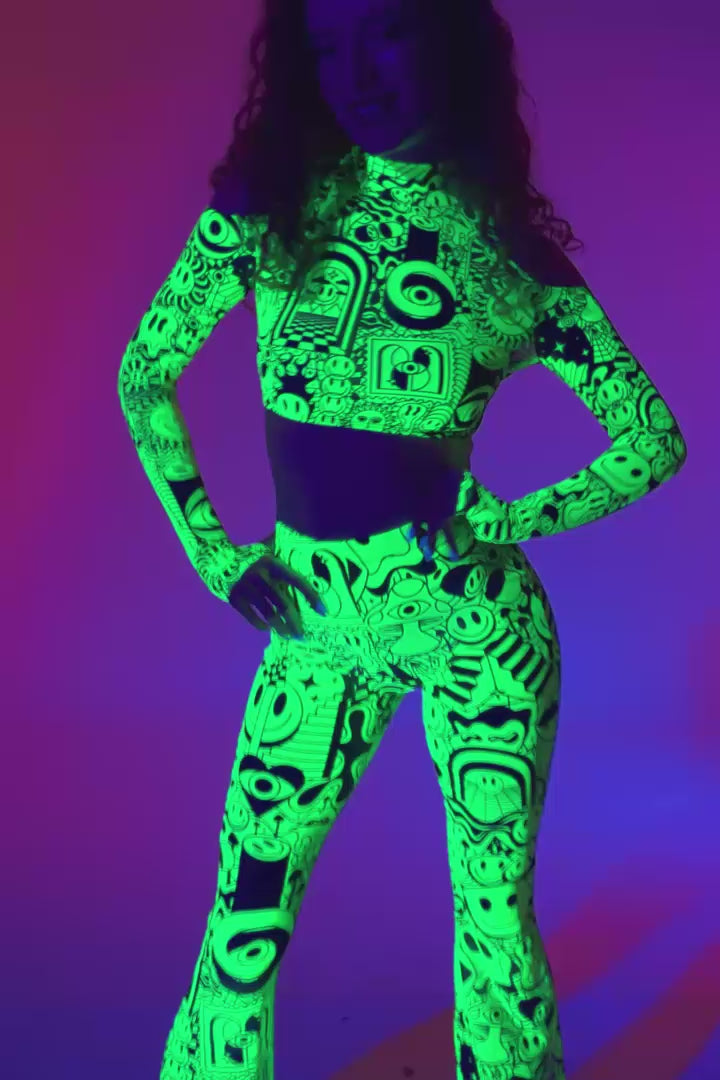 Funnytown Mesh Cold Shoulder Top 9