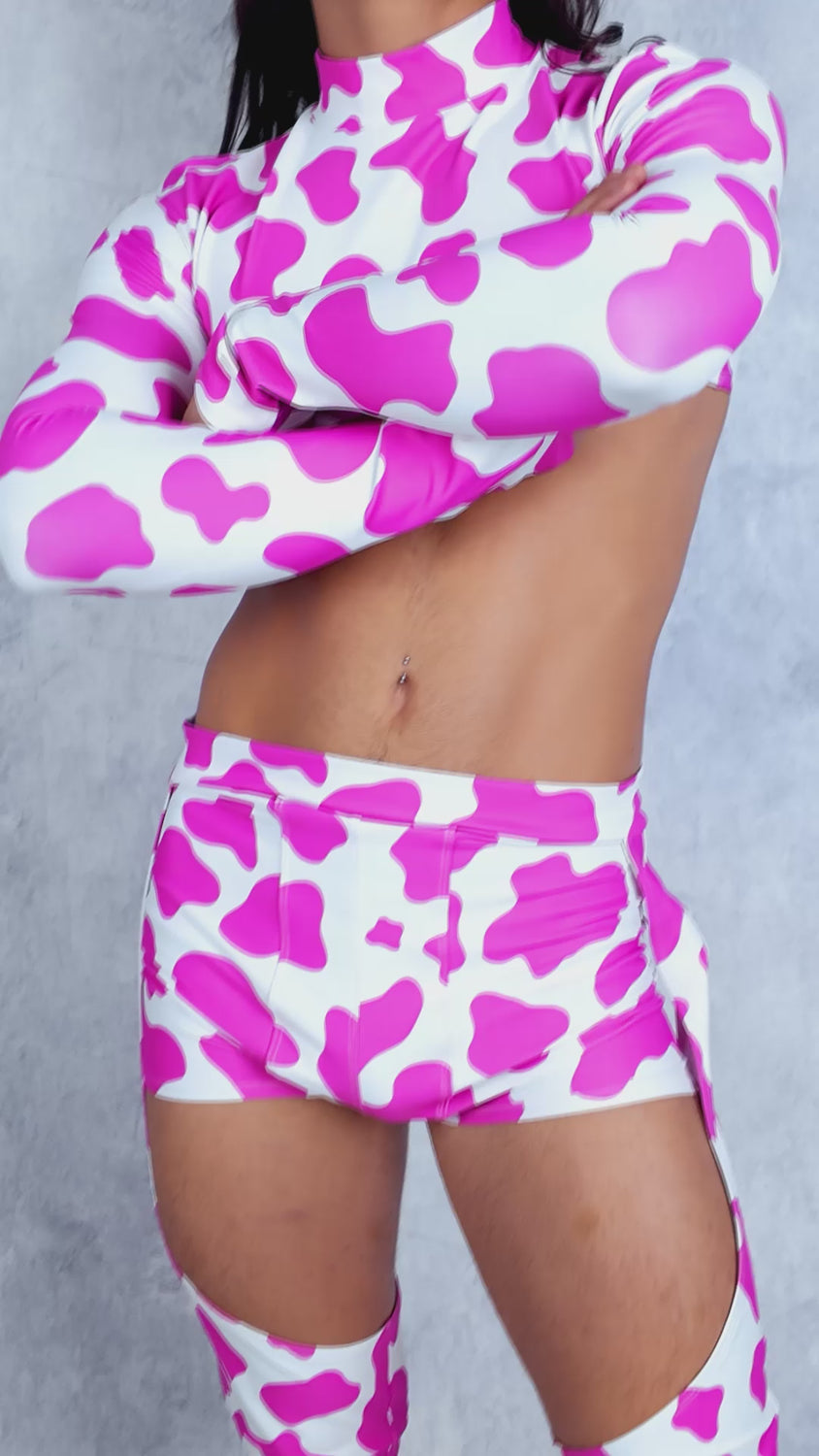 Men Moo Male Crop Top