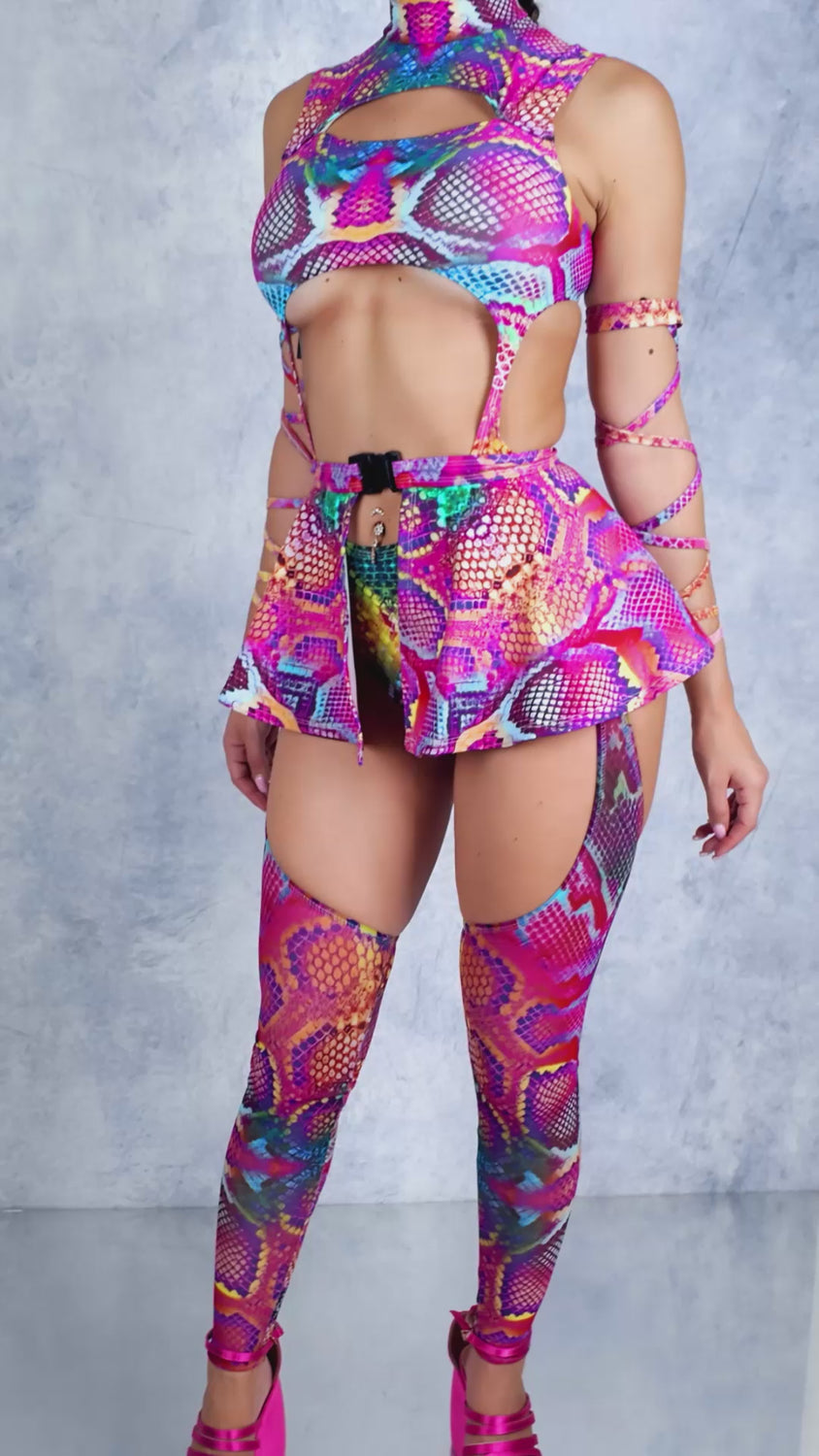 Electric Micro Buckle Skirt Lycra