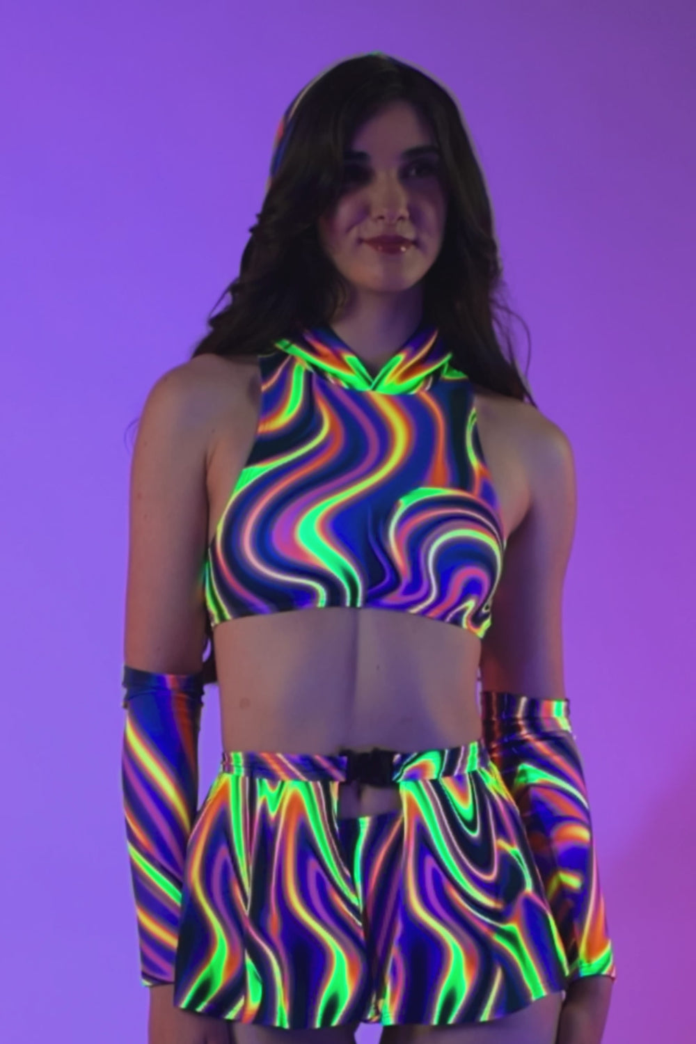 Vibrant Flow Micro Buckle Skirt 11