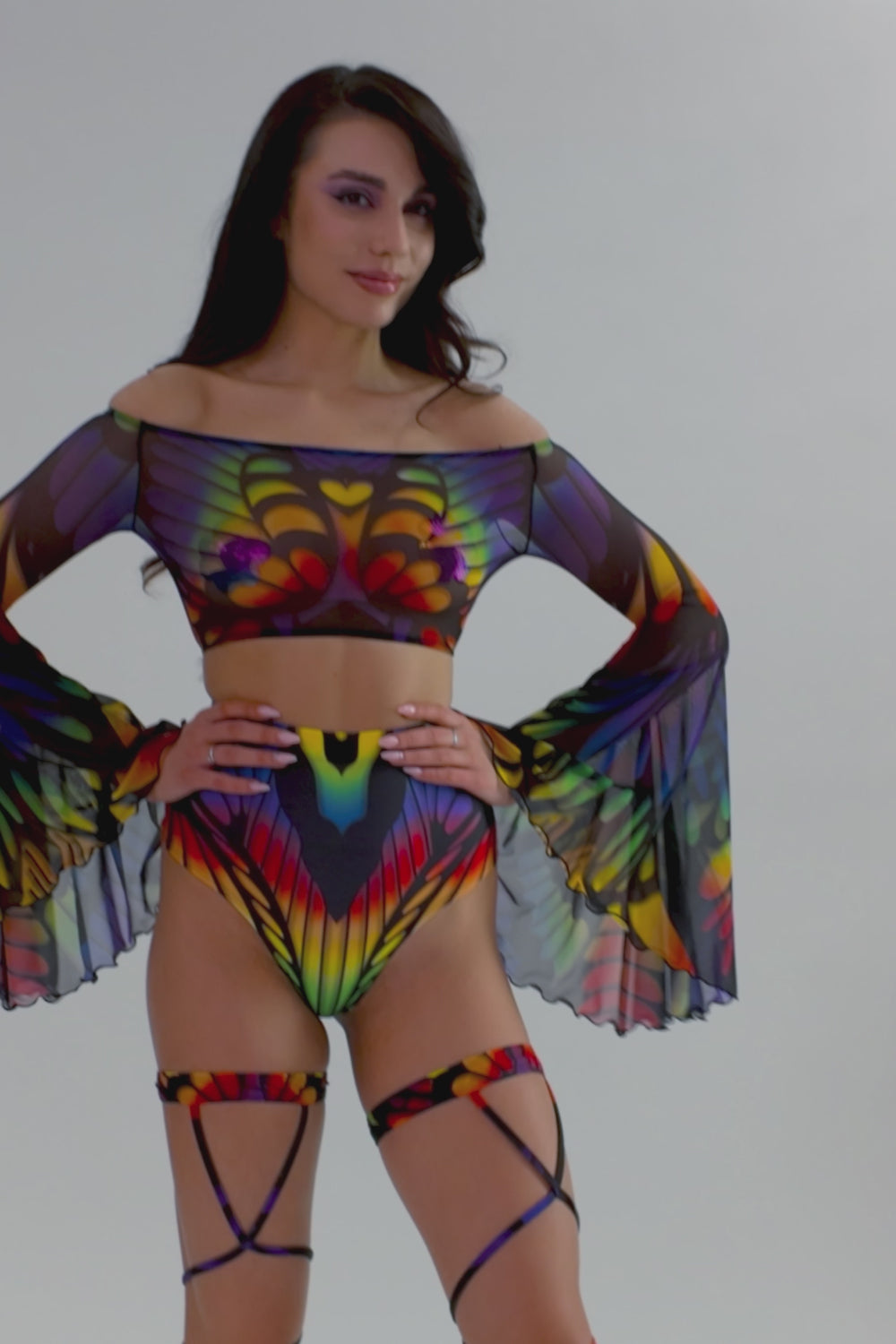 Rainbow Quiver Cut HW Shorts 6