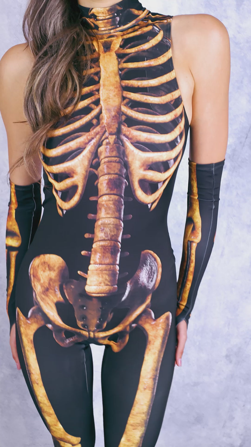Dirty Skeleton Bare Back Catsuit 6