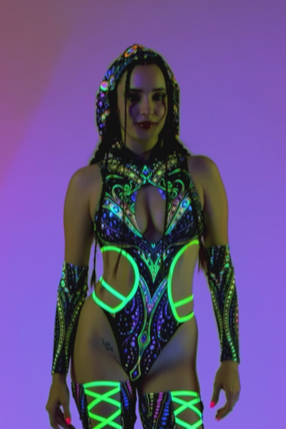 Desert Oracle Strappy Hooded Bodysuit 8