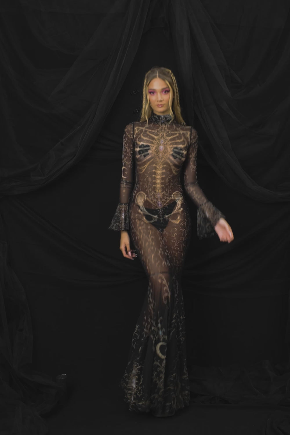 Secrets Within Mesh Bandana Dress Mesh