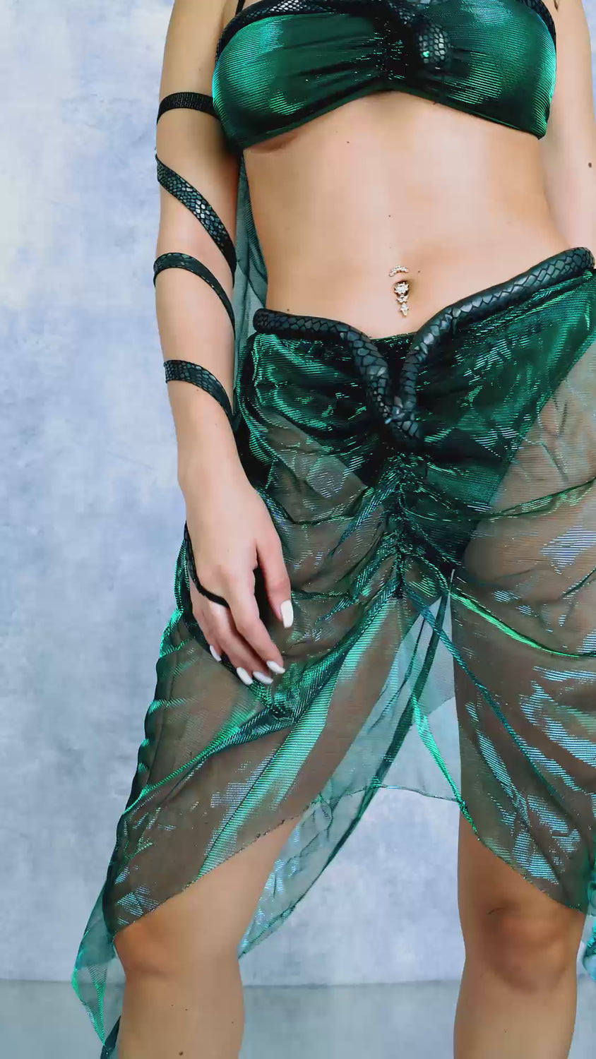 Serpent Mist Drape Skirt Set 6
