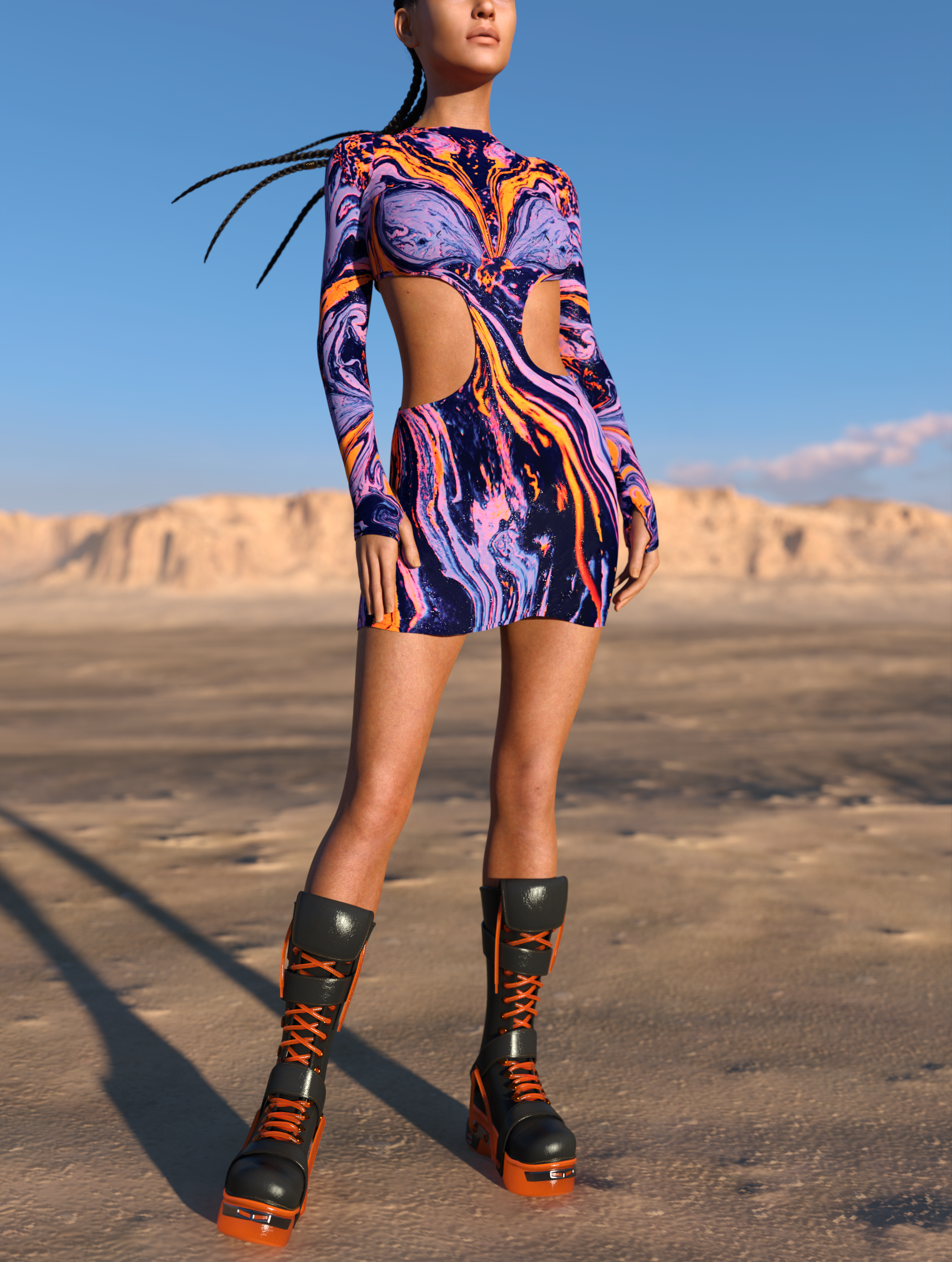 Heathen Side-Cutout Dress 2