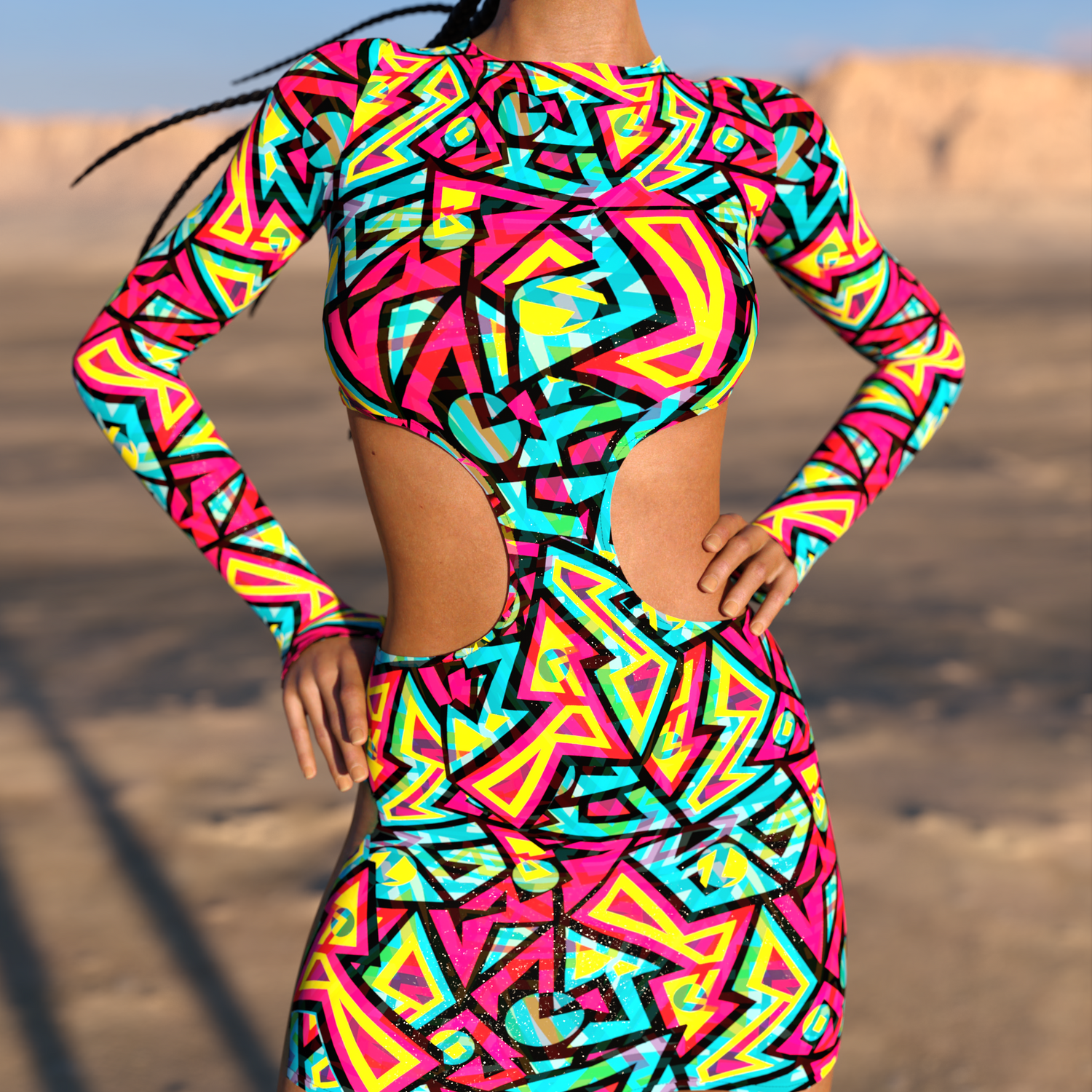 Bazaar Side-Cutout Dress
