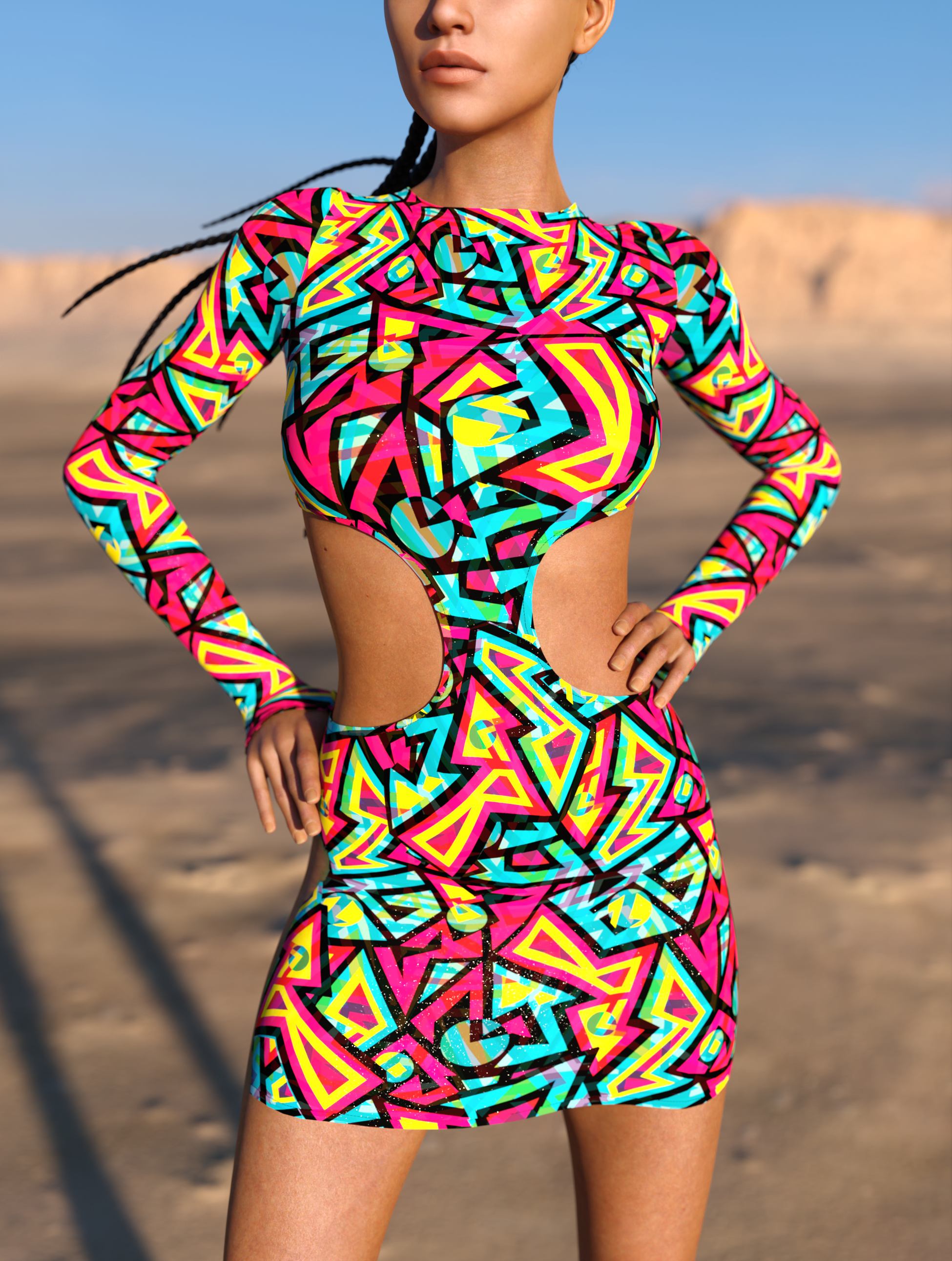 Bazaar Side-Cutout Dress 1