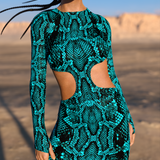 Blue Shananagans Side-Cutout Dress