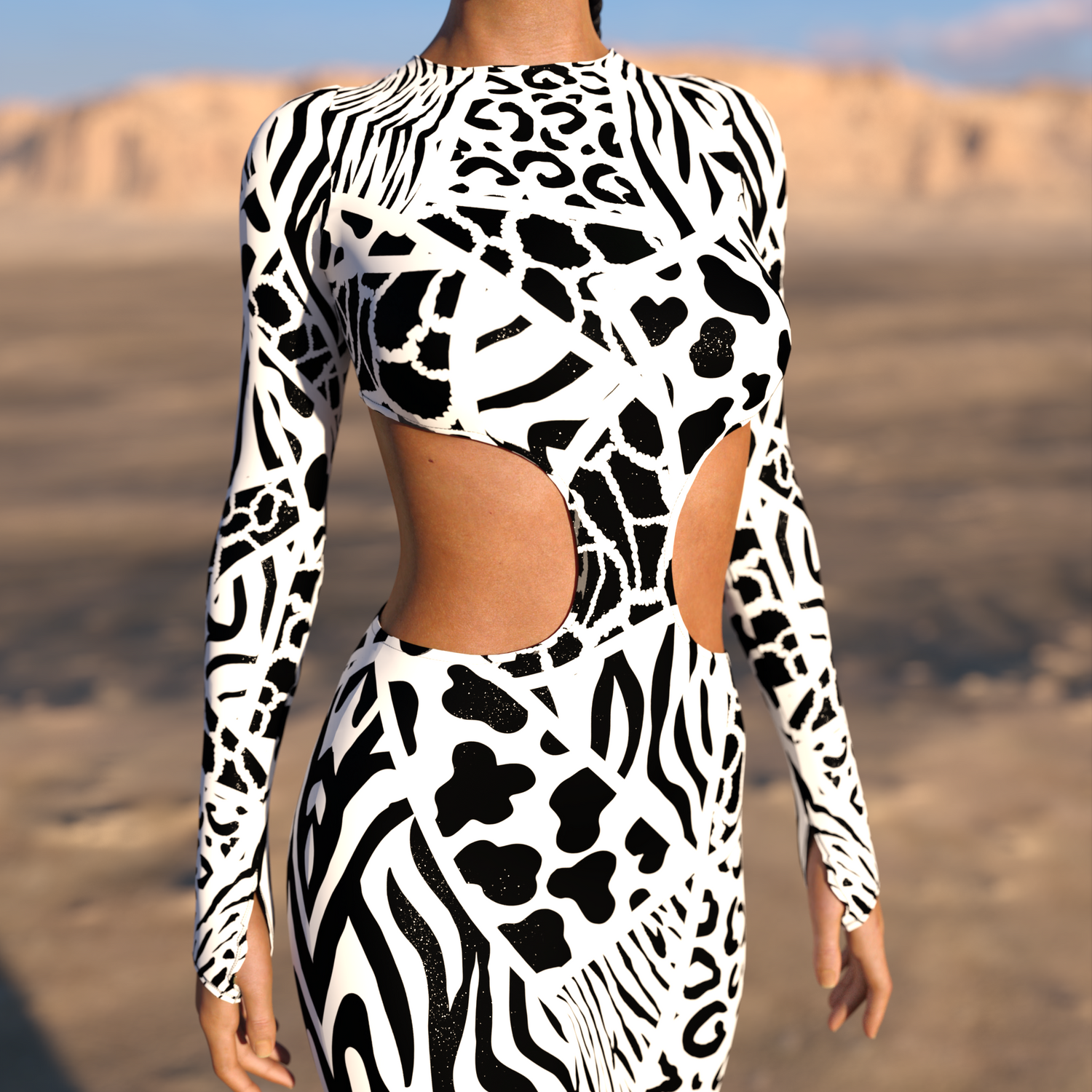 BnW Wilderness Side-Cutout Dress