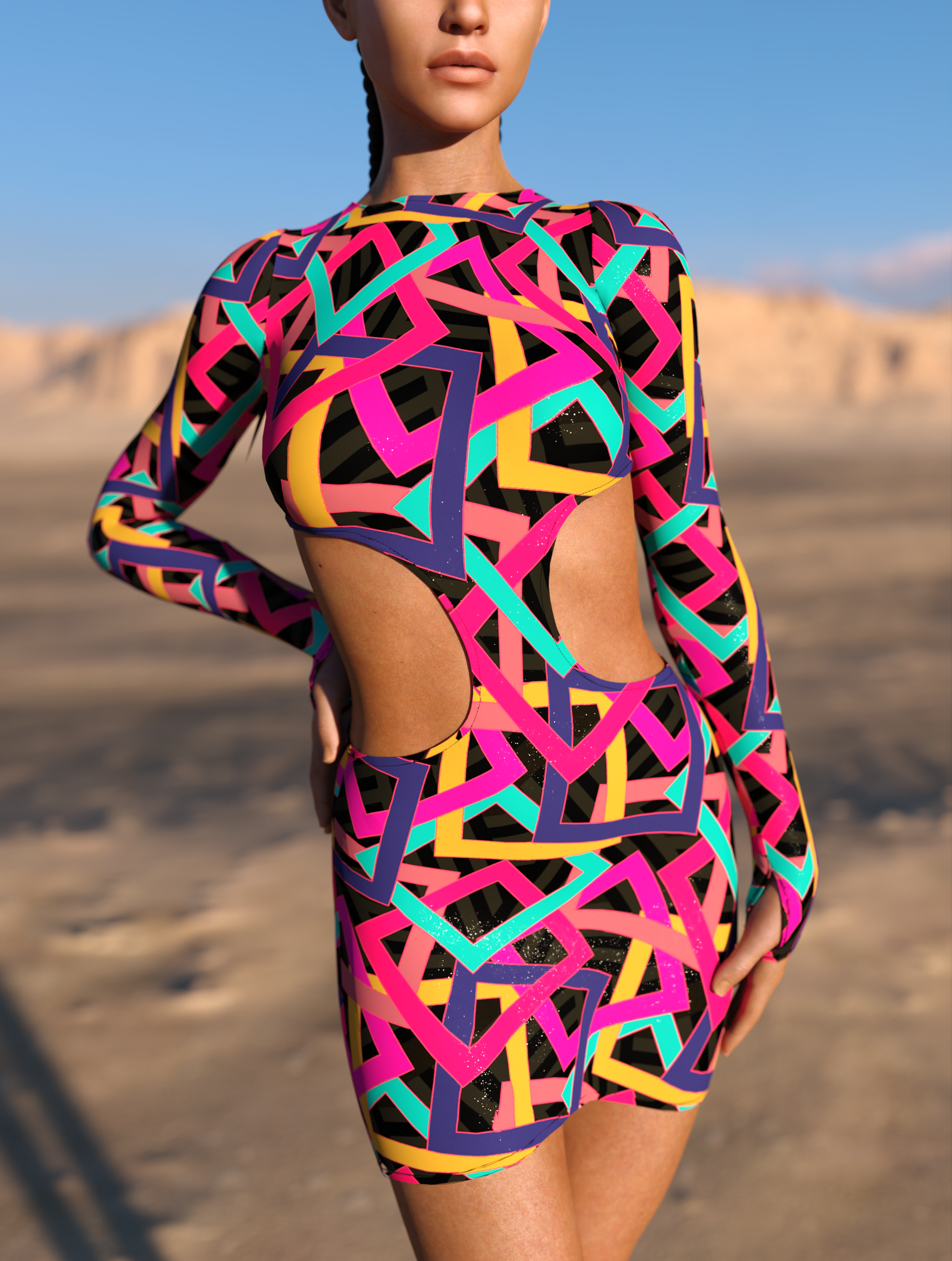 Enigma Side-Cutout Dress 1