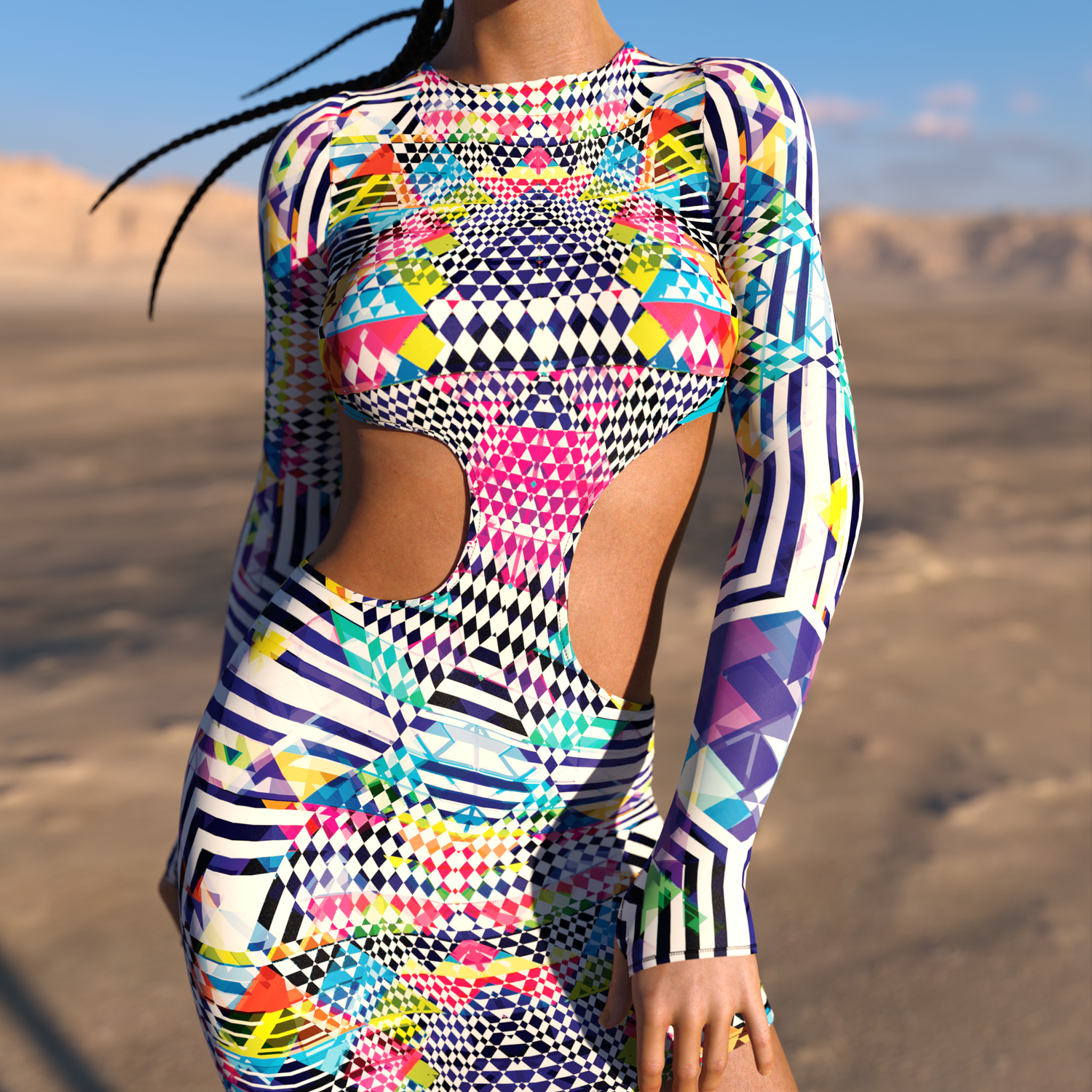 Exalted Side-Cutout Dress