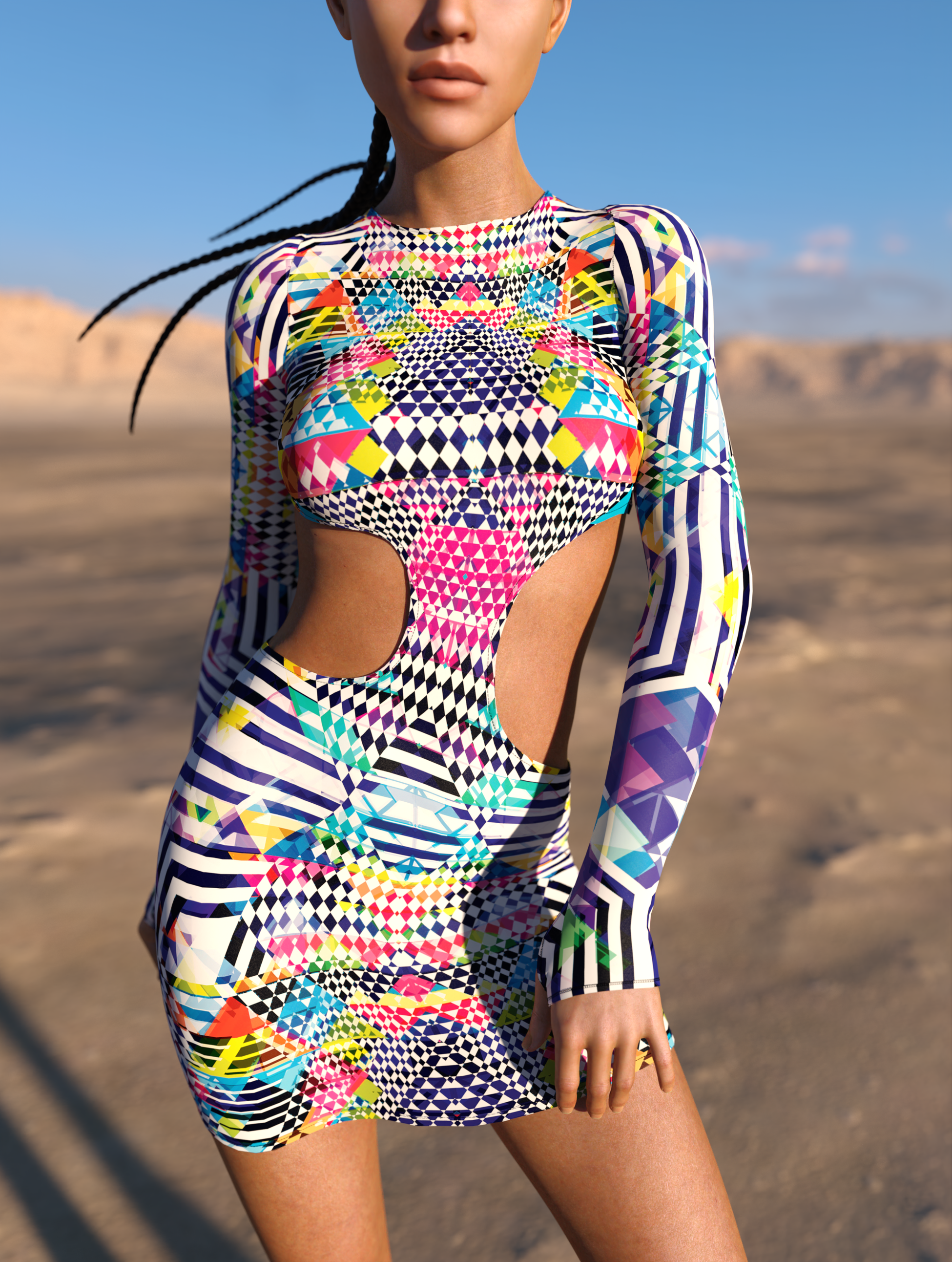 Exalted Side-Cutout Dress 1