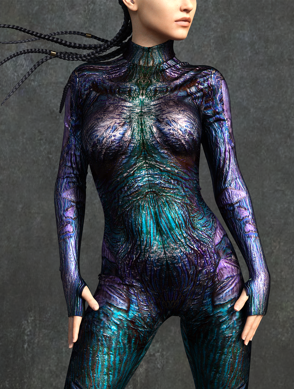 Mokujin Demon Purple Costume